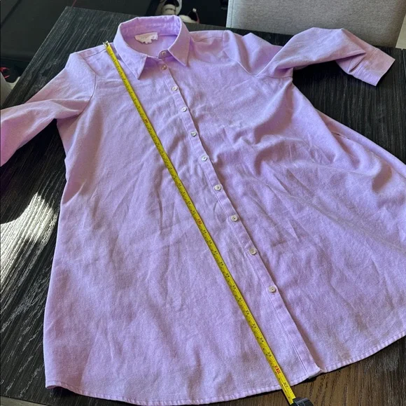 Tuckernuck Pomander Place Lavender Oxford Harris Button Up Dress, Size XL - Picture 9 of 15